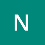 A large white capital letter N centered on a solid dark teal background.